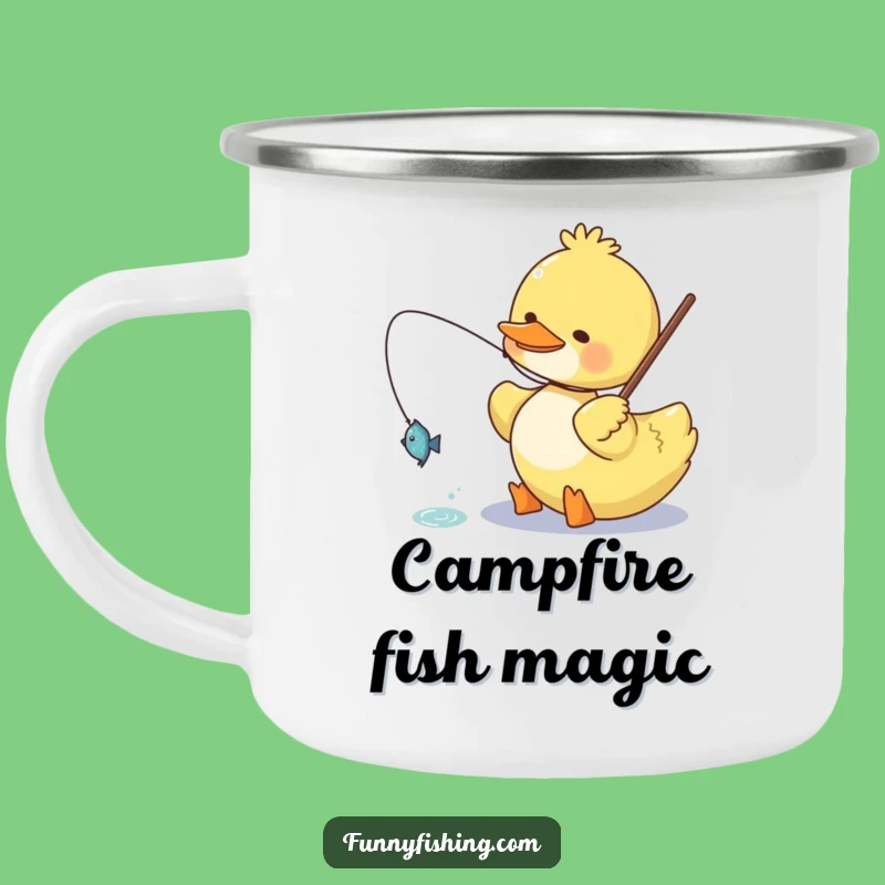 Funny Duck Camping Mug: Happy Angler Adventure Mug!