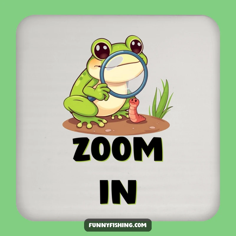 Funny Frog Magnifying Coaster Set - Protect Surfaces with Humor