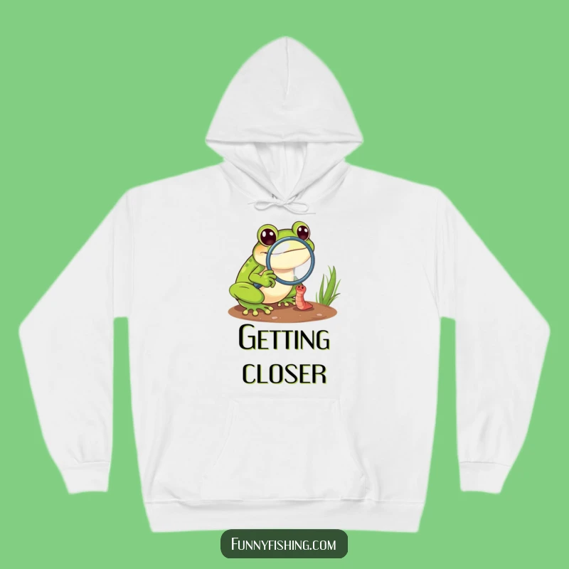 Funny Frog Magnifying Hoodie - Cozy & Comical Nature Sweatshirt