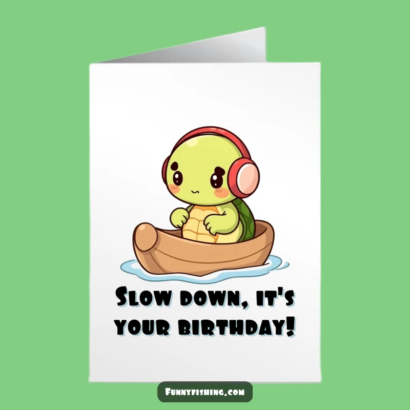 Free Printable Bday Card: Turtle Rows Nutshell, Funny Winter Birthday