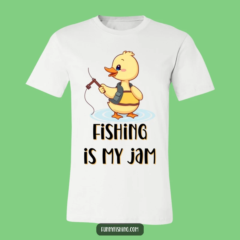 Funny Duck Angler T-Shirt - Hilarious Fishing Humor Tee