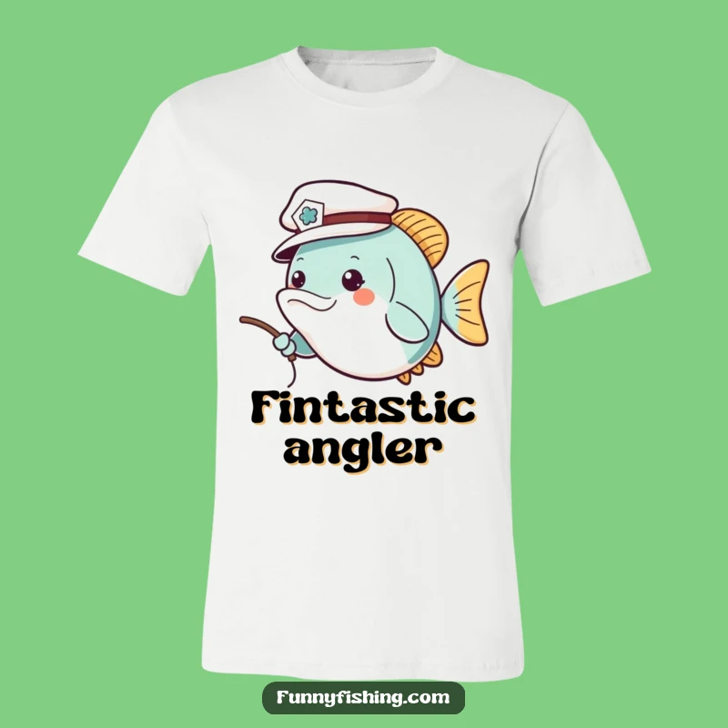 Funny Fish Sailor Hat T-Shirt - Cheerful Angler Apparel