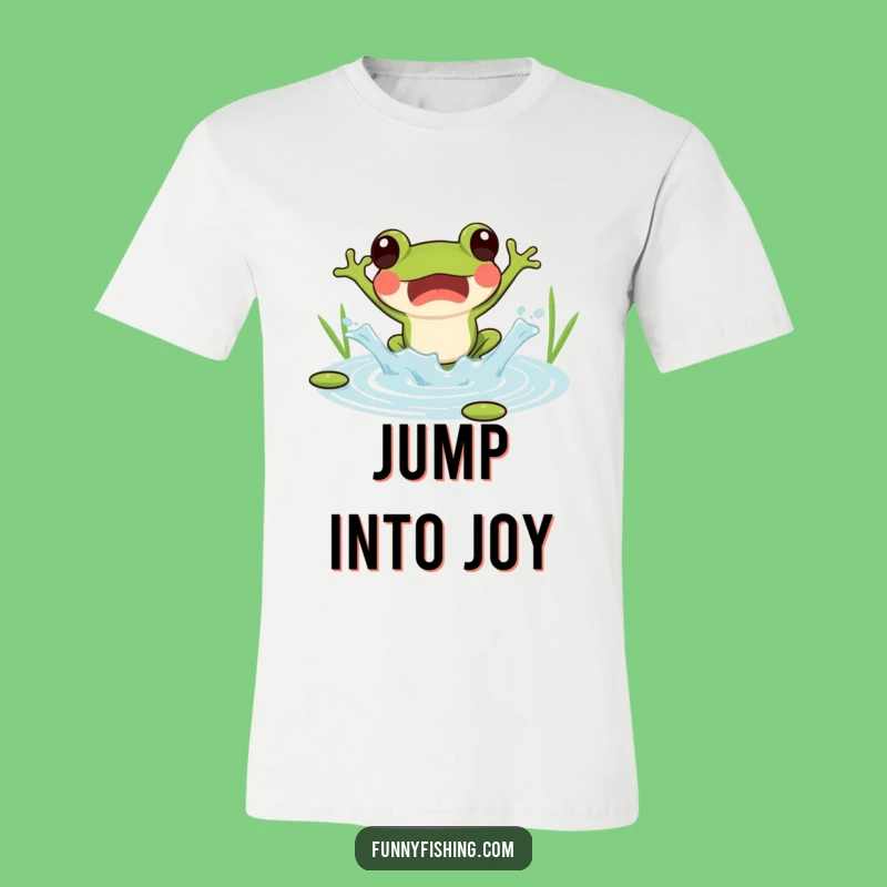 Funny Frog Jumping T-Shirt: Joyful Splash Character Tee, Ideal Gift