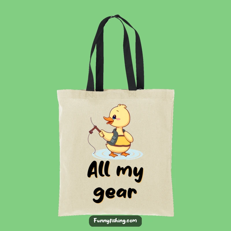 Funny Duck Angler Tote Bag - Carry Your Gear in Style